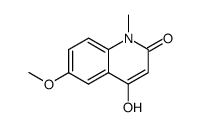 4-Hydroxy-6-methoxy-1-methyl-2(1H)-quinolinone结构式