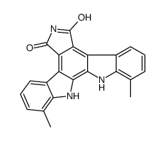 12,13-Dihydro-1,11-dimethyl-5H-Indolo[2,3-a]pyrrolo[3,4-c]carbazole-5,7(6H)-dione结构式