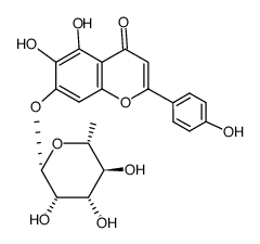 Scutellarein-7-O-α-L-rhamnopyranosid结构式