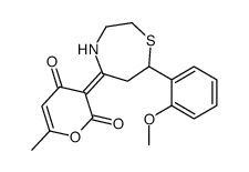 (3E)-3-[7-(2-methoxyphenyl)-1,4-thiazepan-5-ylidene]-6-methylpyran-2,4-dione Structure