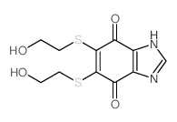 1H-Benzimidazole-4,7-dione,5,6-bis[(2-hydroxyethyl)thio]- Structure