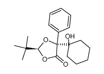 cis-(2S,5R)-2-(tert-butyl)-5-phenyl-5-(cyclohexyl-1-ol)-1,3-dioxolan-4-one Structure