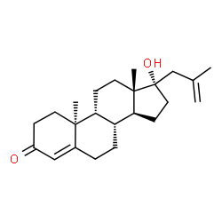 (8R,9R,10S,13S,14S,17S)-17-hydroxy-10,13-dimethyl-17-(2-methylprop-2-enyl)-2,6,7,8,9,11,12,14,15,16-decahydro-1H-cyclopenta[a]phenanthren-3-one structure