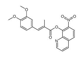 (7-nitroquinolin-8-yl) (E)-3-(3,4-dimethoxyphenyl)-2-methylprop-2-enoate结构式