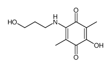 2-Hydroxy-5-[(3-hydroxypropyl)amino]-3,6-dimethyl-1,4-benzoquinone结构式