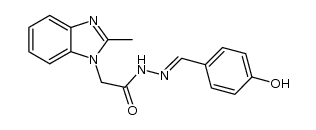 N'-(4-hydroxybenzylidene)-2-(2-methyl-1H-benzo[d]imidazol-1-yl)acetohydrazide结构式