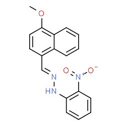 1-[(4-methoxy-1-naphthyl)methylene]-2-(2-nitrophenyl)hydrazine Structure