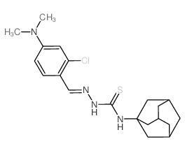 3-(1-adamantyl)-1-[(2-chloro-4-dimethylamino-phenyl)methylideneamino]thiourea结构式