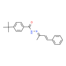 4-tert-butyl-N'-(1-methyl-3-phenyl-2-propen-1-ylidene)benzohydrazide structure