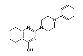5,6,7,8-Tetrahydro-2-(4-phenyl-1-piperazinyl)-4-quinazolinol Structure