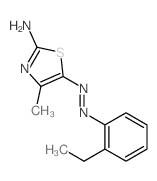 2-ethyl-N-[(2-imino-4-methyl-1,3-thiazol-5-ylidene)amino]aniline结构式