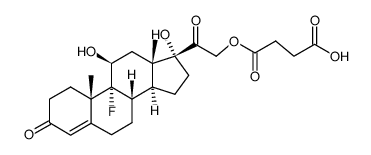 succinic acid mono-(9-fluoro-11β,17-dihydroxy-3,20-dioxo-pregn-4-en-21-yl ester) Structure