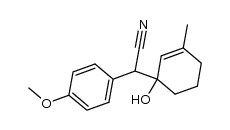 1'p.methoxyphenyl 1'-cyano 1,3-dimethyl 2-cyclohexen 1-ol Structure