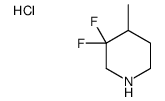 3,3-二氟-4-甲基哌啶盐酸盐结构式