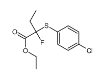 ethyl 2-(4-chlorophenyl)sulfanyl-2-fluorobutanoate结构式