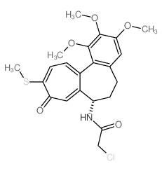 Acetamide, 2-chloro-N-[5,6,7,9-tetrahydro-1,2, 3-trimethoxy-10-(methylthio)-9-oxobenz[a]heptalen-7-yl]-, (S)-结构式