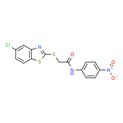 2-[(5-Chloro-1,3-benzothiazol-2-yl)sulfanyl]-N-(4-nitrophenyl)acetamide结构式