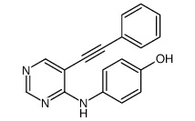 4-[[5-(2-phenylethynyl)pyrimidin-4-yl]amino]phenol结构式