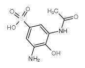 3-(Acetylamino)-5-amino-4-hydroxybenzenesulfonic acid structure