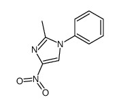 2-methyl-4-nitro-1-phenylimidazole结构式