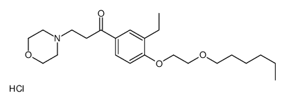 1-[3-ethyl-4-(2-hexoxyethoxy)phenyl]-3-morpholin-4-ylpropan-1-one,hydrochloride Structure