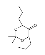 (4S,6S)-2,2-dimethyl-4,6-dipropyl-1,3-dioxan-5-one结构式