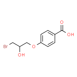 4-(3-Bromo-2-hydroxypropoxy)benzoic acid结构式