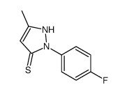 2-(4-fluorophenyl)-5-methyl-1H-pyrazole-3-thione结构式