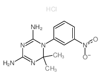 1,3,5-Triazine-2,4-diamine,1,6-dihydro-6,6-dimethyl-1-(3-nitrophenyl)-, hydrochloride (1:1) Structure