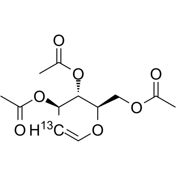 三-O-乙酰基-D-[2-13C]葡萄糖结构式