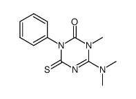 6-dimethylamino-1-methyl-3-phenyl-4-thioxo-3,4-dihydro-1H-[1,3,5]triazin-2-one Structure