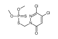 5,6-dichloro-2-(dimethoxyphosphinothioylsulfanylmethyl)pyridazin-3-one结构式