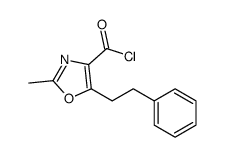 2-methyl-5-(2-phenylethyl)-1,3-oxazole-4-carbonyl chloride结构式