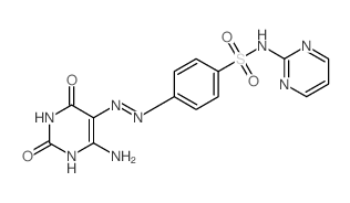 4-[2-(4-amino-2,6-dioxo-pyrimidin-5-ylidene)hydrazinyl]-N-pyrimidin-2-yl-benzenesulfonamide结构式