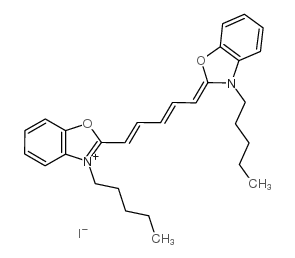3,3'-二-n-戊基恶唑二羰花青碘化物结构式