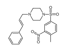 1-(4-methyl-3-nitrophenyl)sulfonyl-4-[(E)-3-phenylprop-2-enyl]piperazine结构式