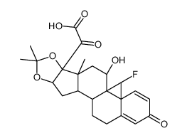 (11,16a)- 9-Fluoro-11-hydroxy-16,17-[(1-methylethylidene)bis(oxy)]-3,20-dioxopregna-1,4-dien-21-oic Acid Structure