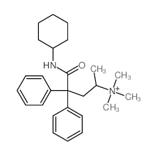 [4-(cyclohexylcarbamoyl)-4,4-diphenyl-butan-2-yl]-trimethyl-azanium结构式