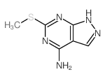 1H-Pyrazolo[3,4-d]pyrimidin-4-amine,6-(methylthio)- Structure