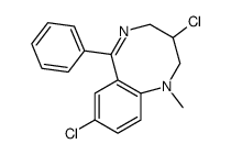 3,8-dichloro-1-methyl-6-phenyl-3,4-dihydro-2H-1,5-benzodiazocine结构式
