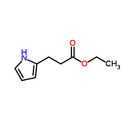 Ethyl 3-(1H-pyrrol-2-yl)propanoate结构式
