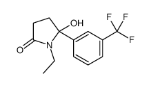 1-ethyl-5-hydroxy-5-[3-(trifluoromethyl)phenyl]pyrrolidin-2-one结构式
