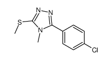 3-(4-chlorophenyl)-4-methyl-5-methylsulfanyl-1,2,4-triazole结构式