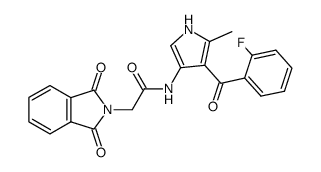 2-(1,3-Dioxo-1,3-dihydro-isoindol-2-yl)-N-[4-(2-fluoro-benzoyl)-5-methyl-1H-pyrrol-3-yl]-acetamide结构式