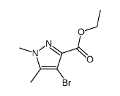 4-溴-1,5-二甲基-1H-吡唑-3-羧酸乙酯结构式