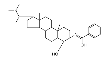 N-[(3S,4R,5R,8S,9S,10R,13S,14S,17S)-17-[(1S)-1-(dimethylamino)ethyl]-4-hydroxy-10,13-dimethyl-2,3,4,5,6,7,8,9,11,12,14,15,16,17-tetradecahydro-1H-cyclopenta[a]phenanthren-3-yl]benzamide Structure