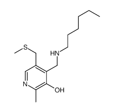 4-[(hexylamino)methyl]-2-methyl-5-(methylsulfanylmethyl)pyridin-3-ol结构式