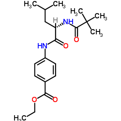 Ethyl 4-{[N-(2,2-dimethylpropanoyl)-L-leucyl]amino}benzoate结构式