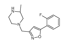 5-(2-fluorophenyl)-3-[[(3S)-3-methylpiperazin-1-yl]methyl]-1,2-oxazole Structure