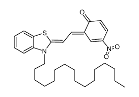 3-hexadecyl-2-(2-hydroxy-5-nitro-styryl)-benzothiazolium betaine结构式